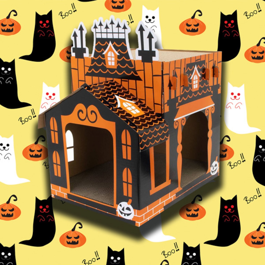 We Re Obsessed With This Halloween Haunted House Cat Scratcher E Online